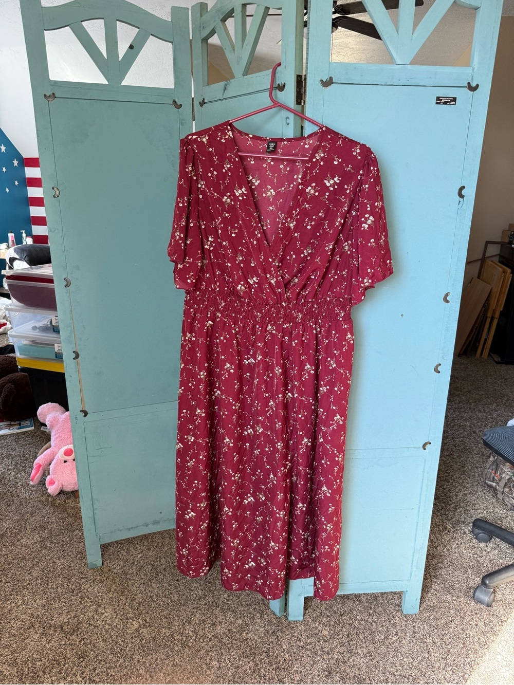 SHEIN Floral V-Neck Dress